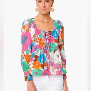 Tuckernuck Wild Rhapsody Baskin Tie Top Sz‎ S